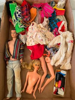 1960 Ken Doll In 1962 Barbie Case W/Lots Of Clothing