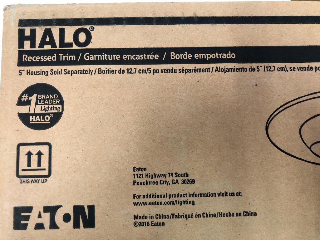 6 Pack Box 5 inch. HALO Recessed Lights. White Gimbal 35 Degree Tilt.