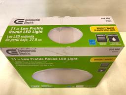 11 inch. LED Flush Mount. Brushed Nickel. Warm White.