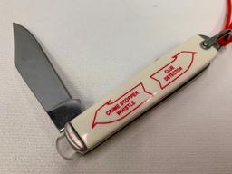 Dick Tracy 75th. Anniversary Knife In Tin Cop Car W/Graphics