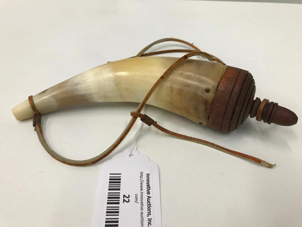 Powder Horn W/Leather Strap