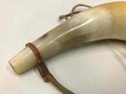 Powder Horn W/Leather Strap