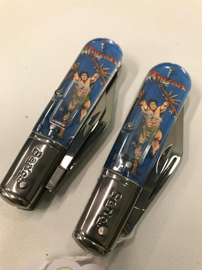 (2)Tarzan 2-Blade Barlow Folding Knives