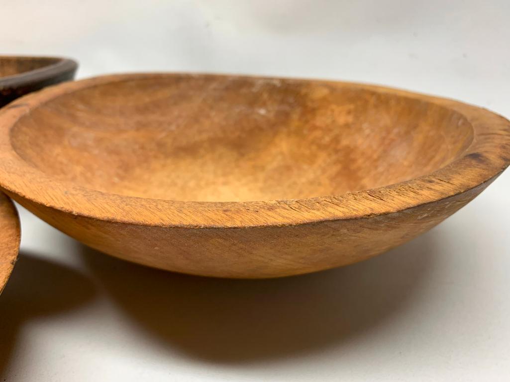 (3) Wooden Mixing/Kitchen Bowls