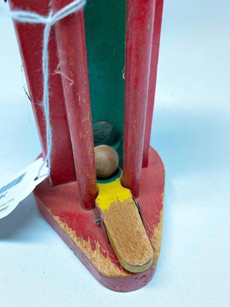 Vintage Wooden "Ring The Bell" Children's Toy-Very Unusual