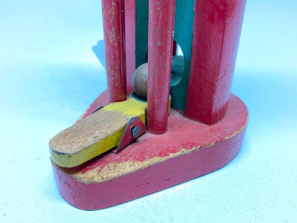 Vintage Wooden "Ring The Bell" Children's Toy-Very Unusual