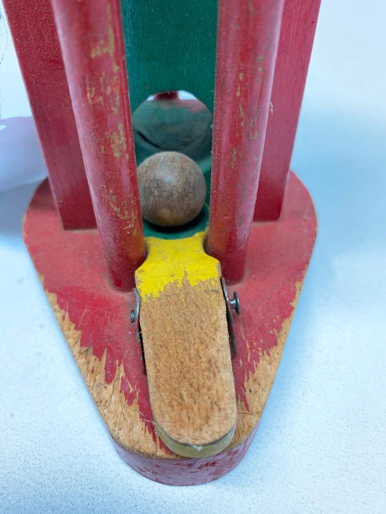 Vintage Wooden "Ring The Bell" Children's Toy-Very Unusual