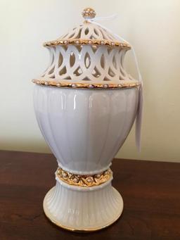 Lenox "Florantine & Pearl" Canister Candle Jar