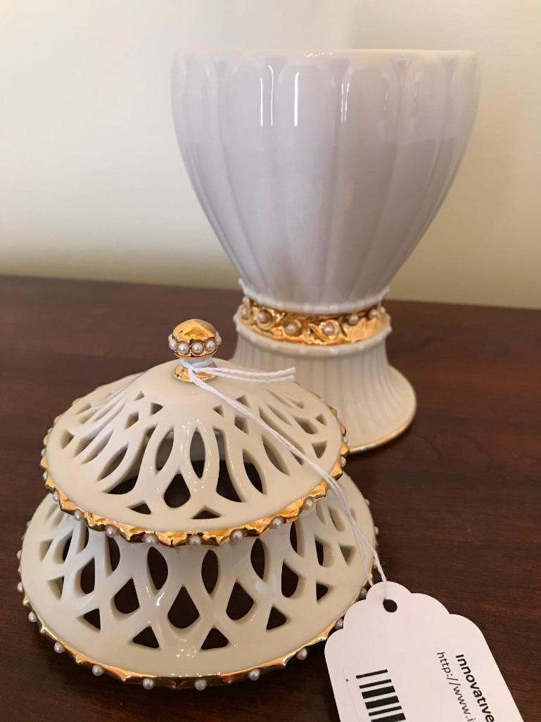 Lenox "Florantine & Pearl" Canister Candle Jar