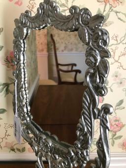 Contemporary Embossed Frame Dresser Mirror