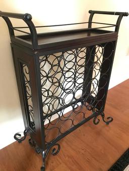 Wood & Iron Wine Rack