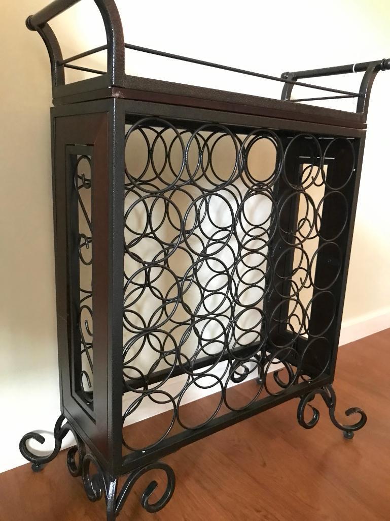 Wood & Iron Wine Rack