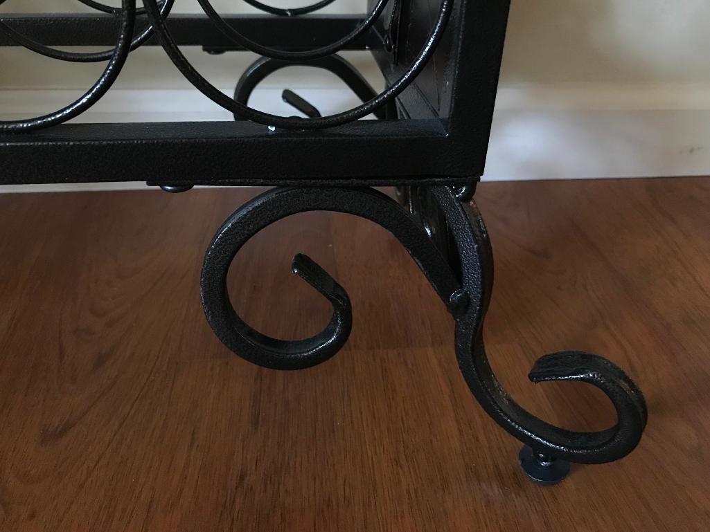 Wood & Iron Wine Rack