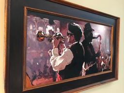 Oil On Canvas Of Jazz Musicians