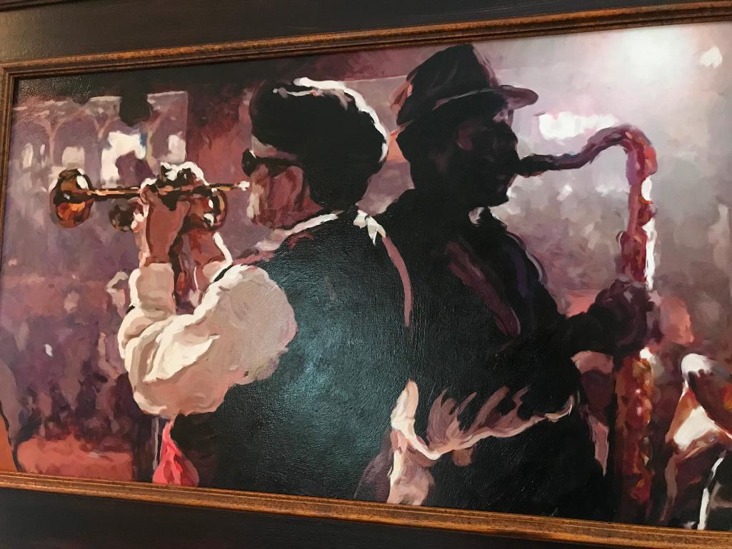 Oil On Canvas Of Jazz Musicians