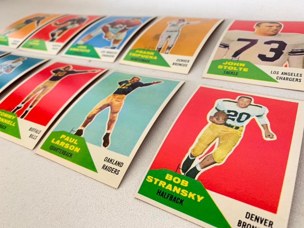 (10) 1960 Fleer Football Cards