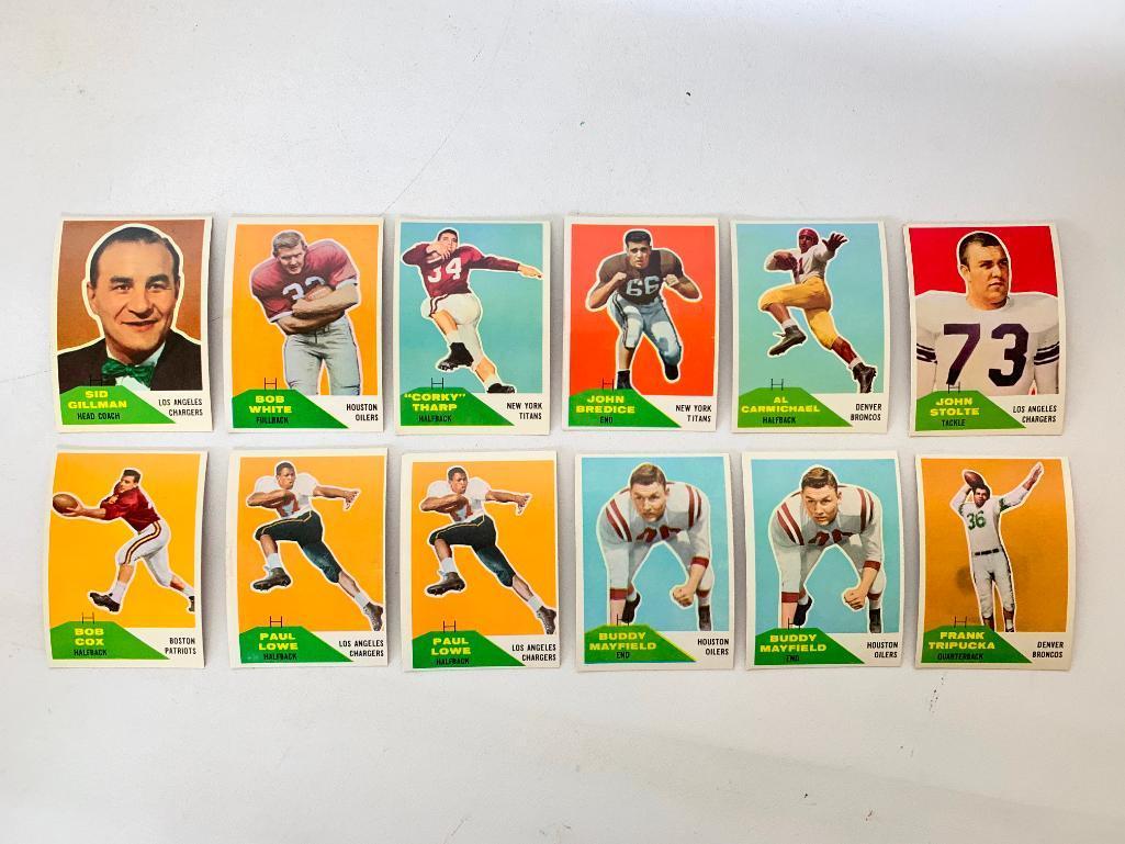 (12) 1960 Fleer Football Cards-A Few Duplicates