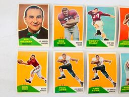(12) 1960 Fleer Football Cards-A Few Duplicates