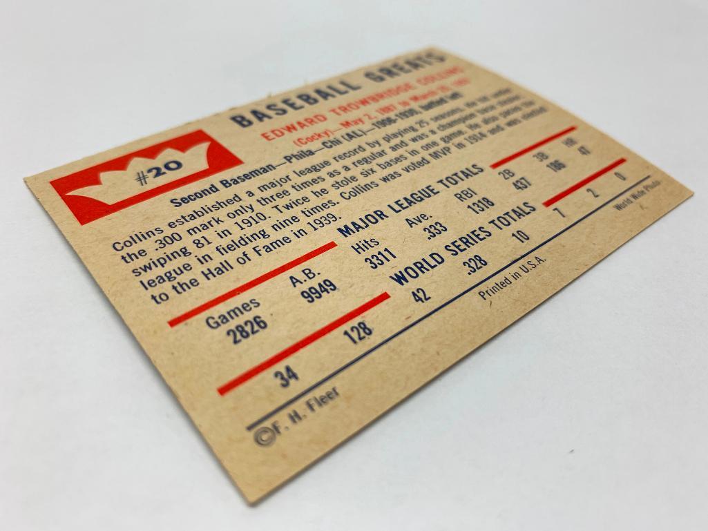 (3) 1960 Fleer Baseball Greats Cards