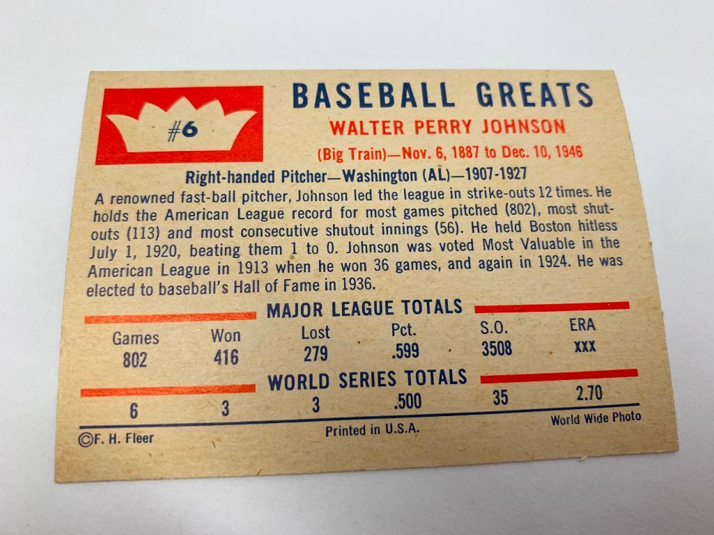 (3) 1960 Fleer Baseball Greats Cards