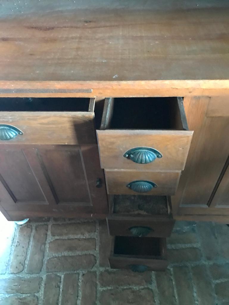 Rare Oak Kitchen Cabinet Manufactured by The Cincinnati Fly Screen Company