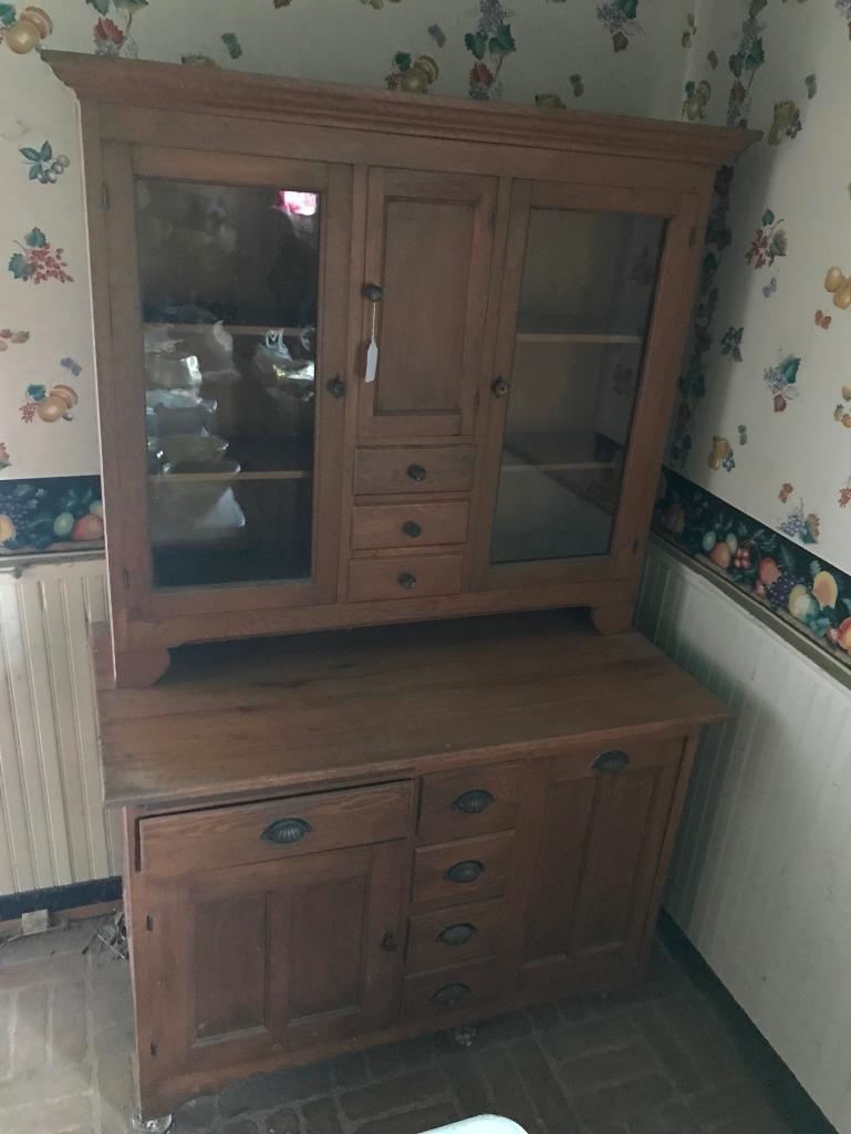 Rare Oak Kitchen Cabinet Manufactured by The Cincinnati Fly Screen Company