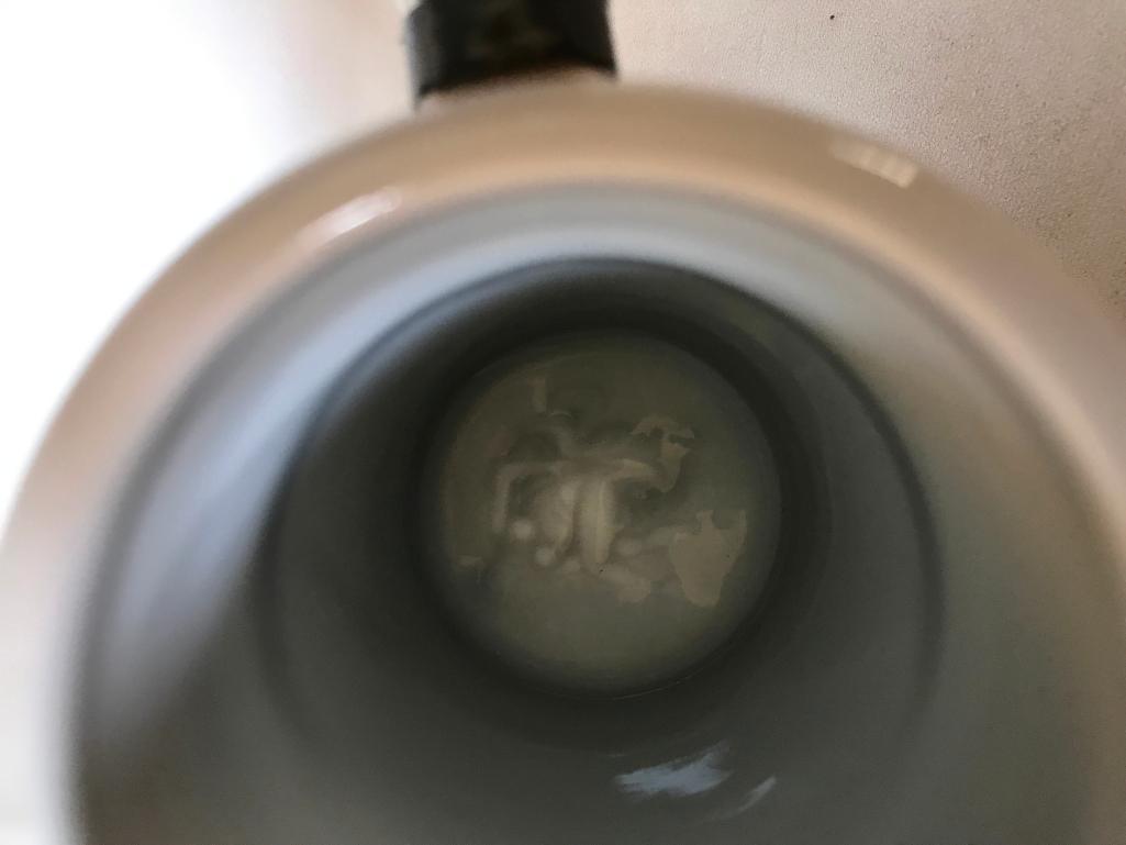 Porcelain German 1/2L Beer Stein W/Nude Lithopane