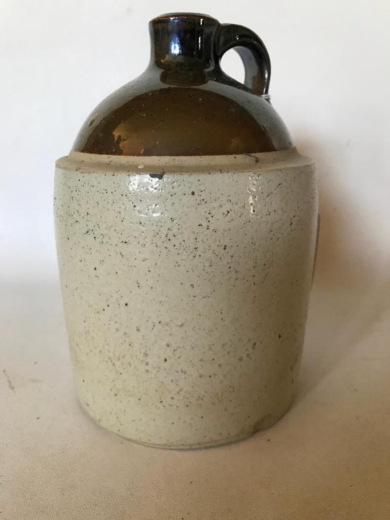 Antique Brown/White Stoneware Jug