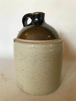 Antique Brown/White Stoneware Jug