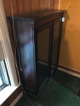 Antique Oak 2-Door Bookcase