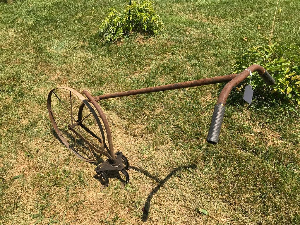 Steel Wheel Three Tine Garden Plow