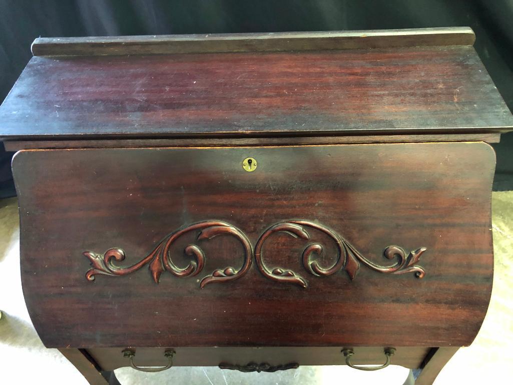 Antique Mahogany Drop Front Desk