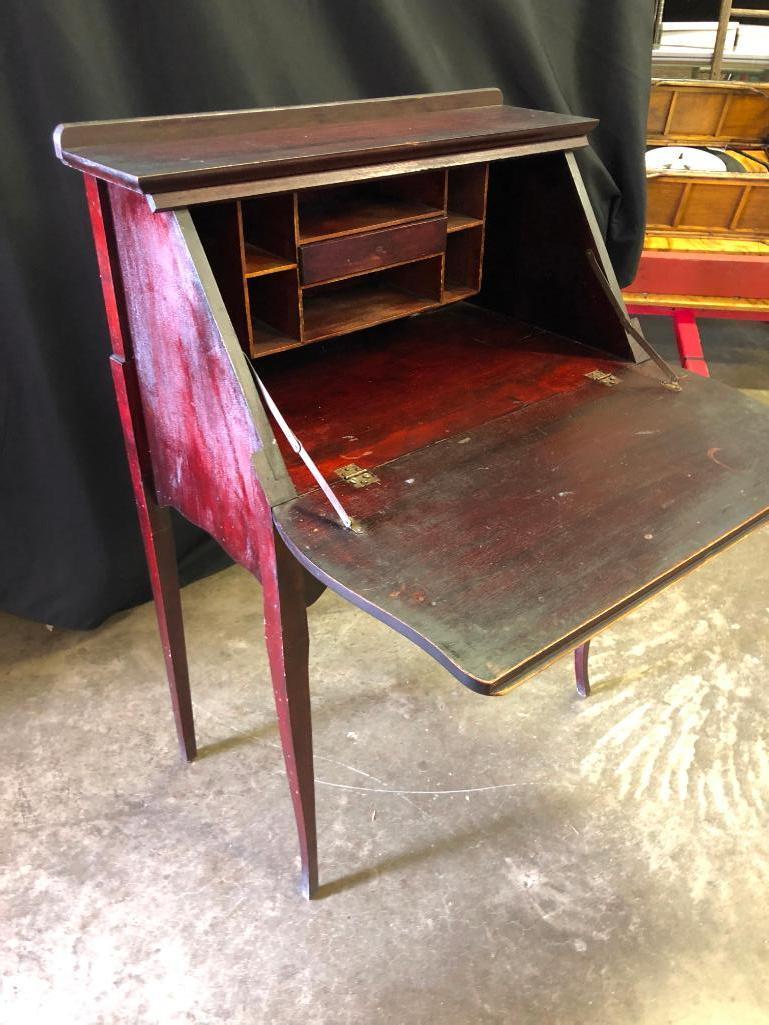 Antique Mahogany Drop Front Desk