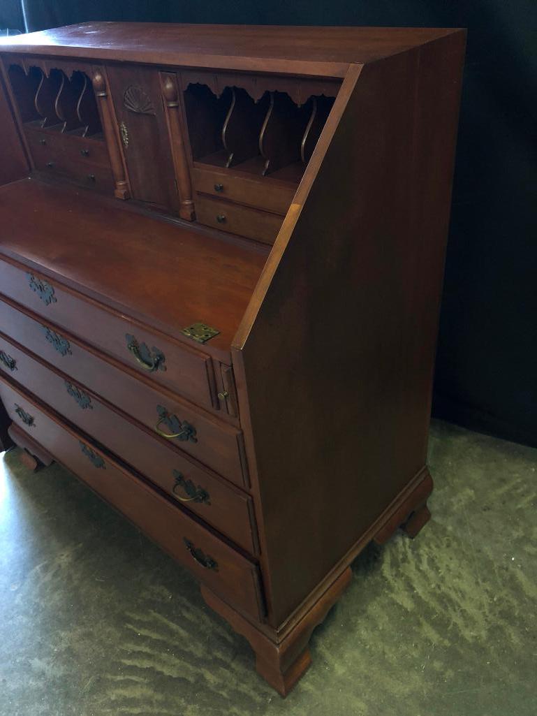 Vintage Chippendale Cherry Slant Front Desk
