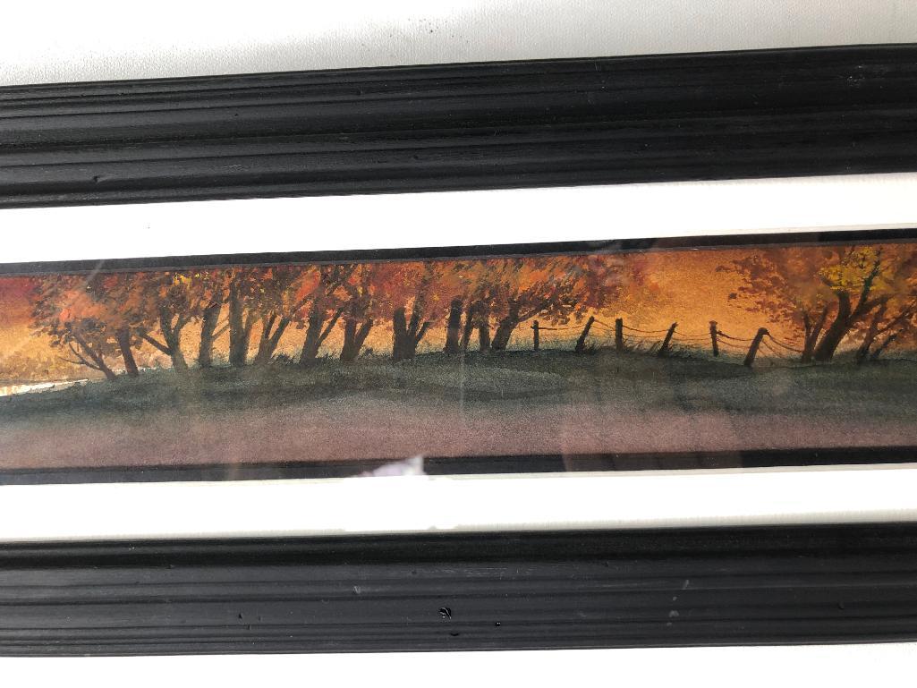 Framed & Matted Watercolor By Lu Fuller