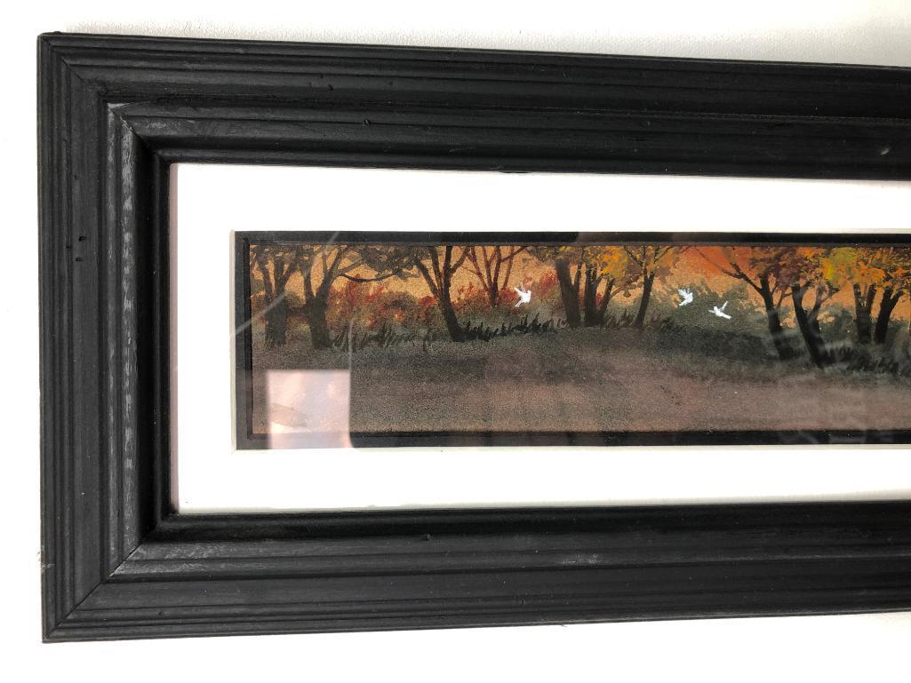 Framed & Matted Watercolor By Lu Fuller