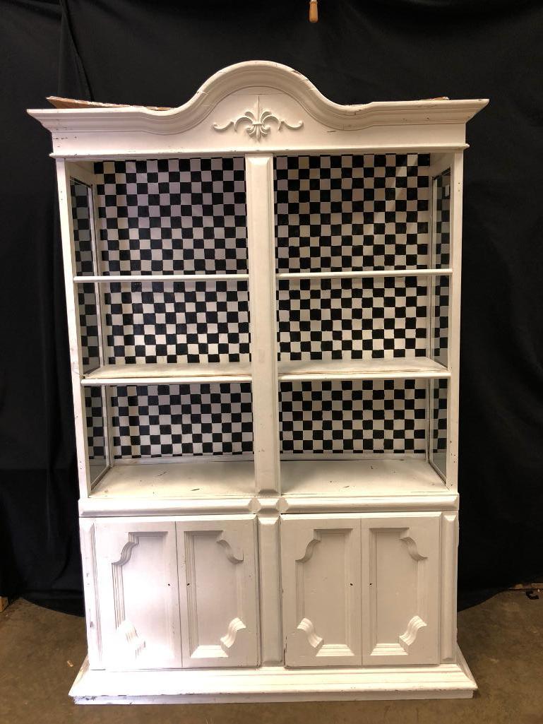 Painted Decorator/Display China Cabinet