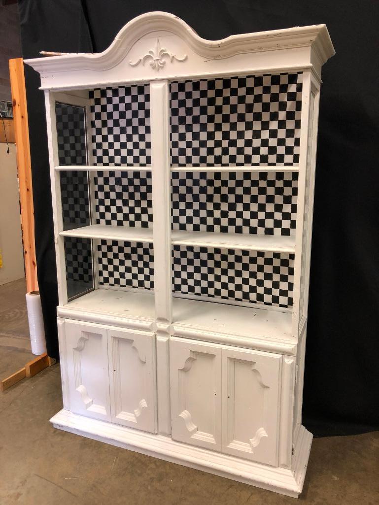 Painted Decorator/Display China Cabinet