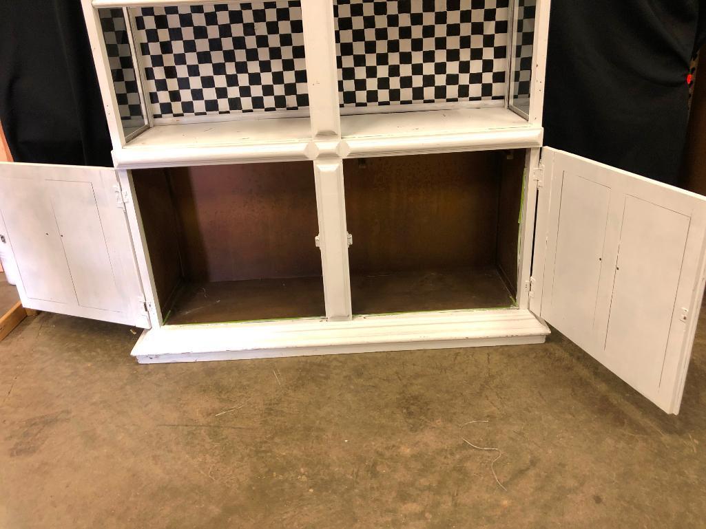 Painted Decorator/Display China Cabinet