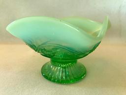 Green Opalescent Candy Dish