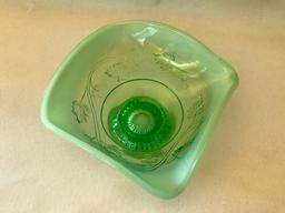 Green Opalescent Candy Dish