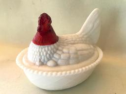 Westmoreland Milk Glass Hen-On-A-Nest