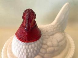 Westmoreland Milk Glass Hen-On-A-Nest