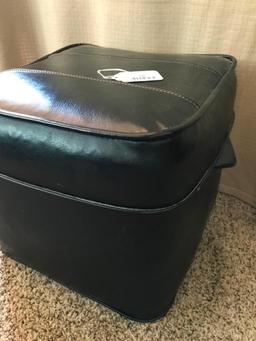 Ottoman In Black Material