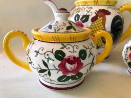 1960's Japan Ceramic Teapot W/Matching Cream & Sugar