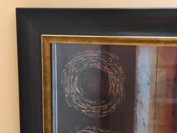 Framed Abstract Decorator Print Signed "D. Lizanetz"