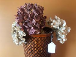 Hanging Basket with Artificial Flowers