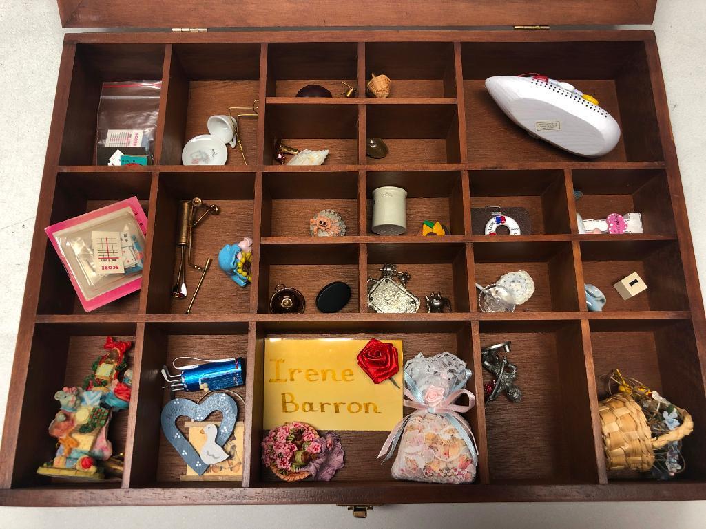 Wooden Curio Box & Miniatures