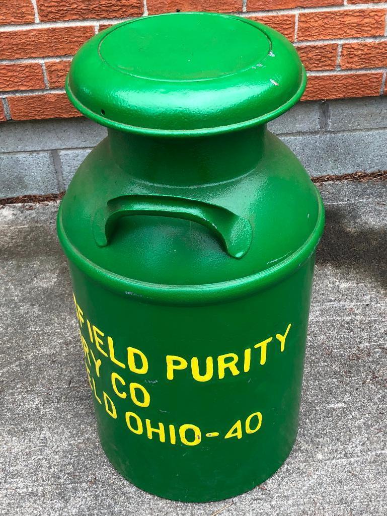 Antique Milk Can "Springfield Purity Dairy Company, Springfield, Ohio"
