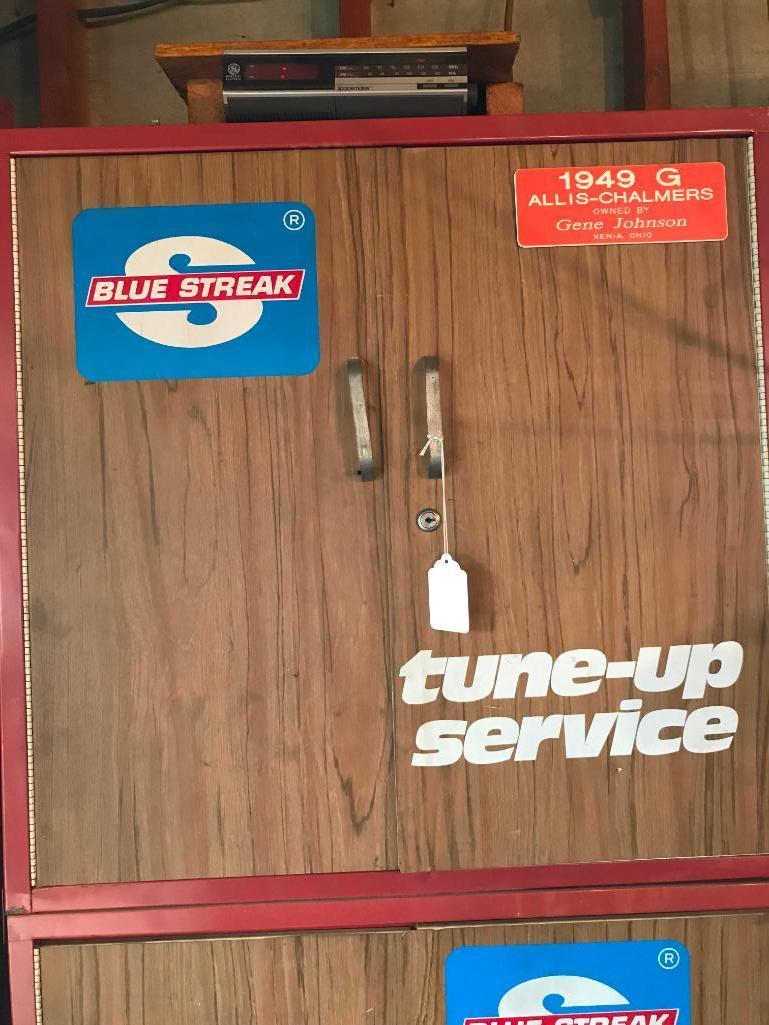 Metal "Tune Up" Parts Cabinet W/Keys